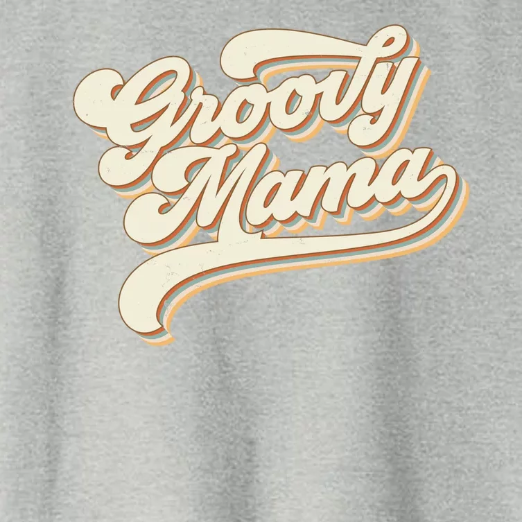 Groovy Mama Retro Cute Gift Women's Crop Top Tee