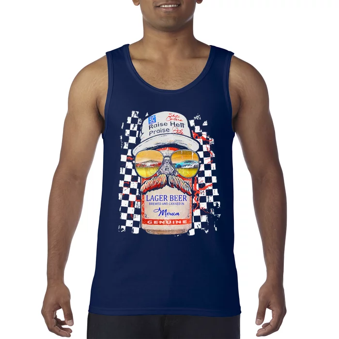 Graphic Motorsport Retro 90s Racing Retro Drinking Beer Tank Top