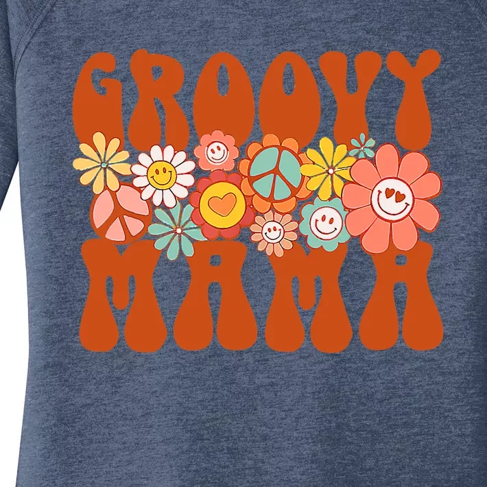 Groovy Mama Retro Matching Family Baby Shower Mother's Day Women's Perfect Tri Tunic Long Sleeve Shirt