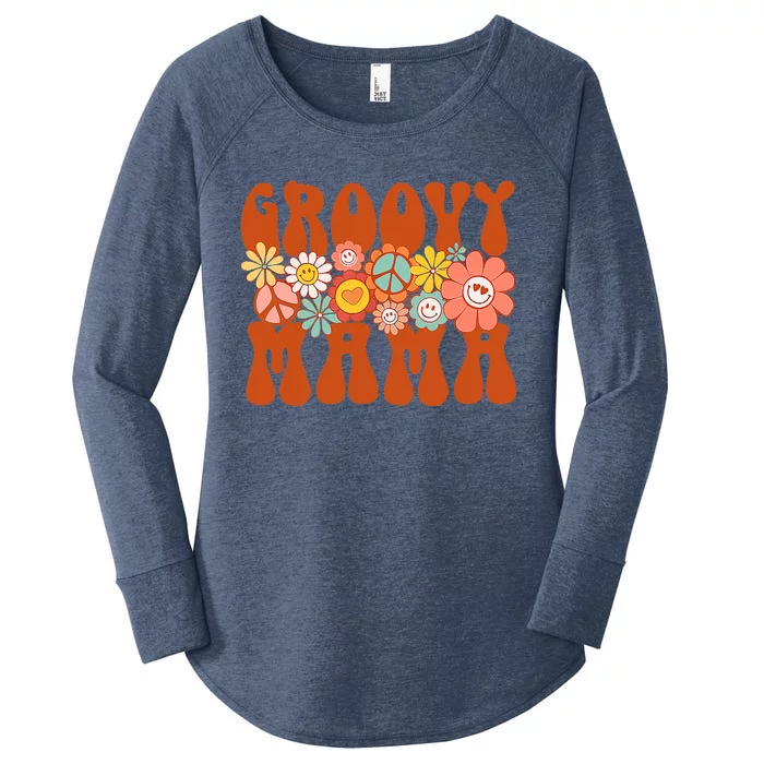 Groovy Mama Retro Matching Family Baby Shower Mother's Day Women's Perfect Tri Tunic Long Sleeve Shirt