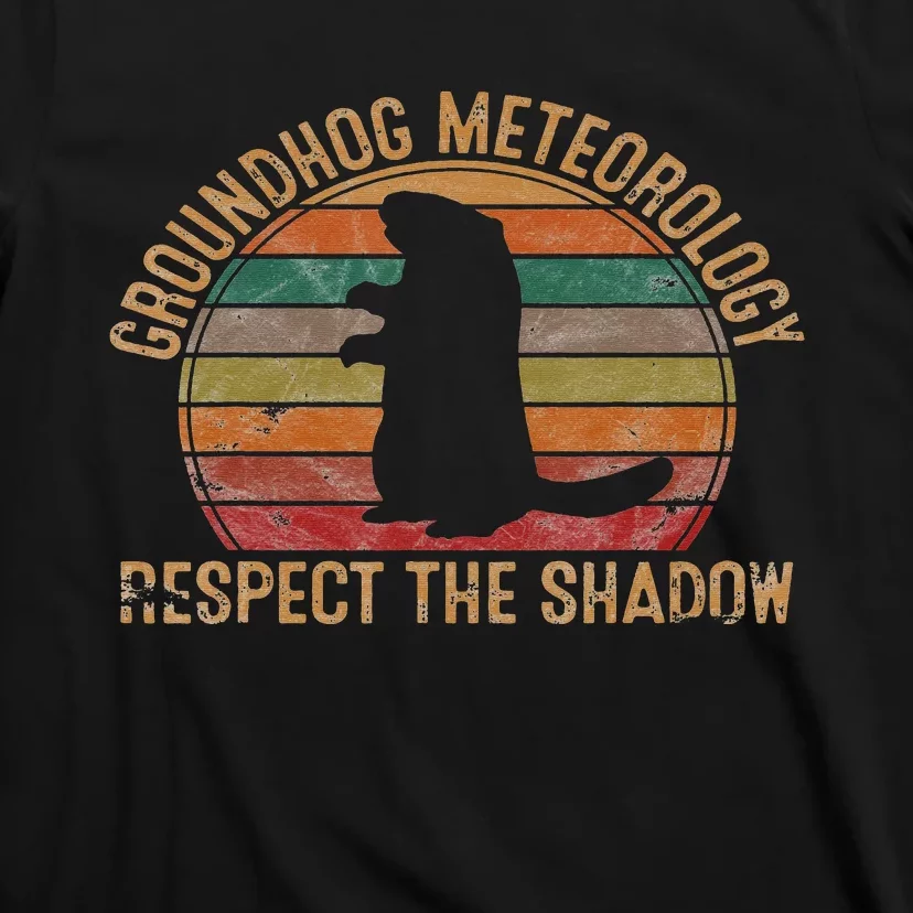 Groundhog Meteorology Respect the Shadow Gift Groundhog Day T-Shirt