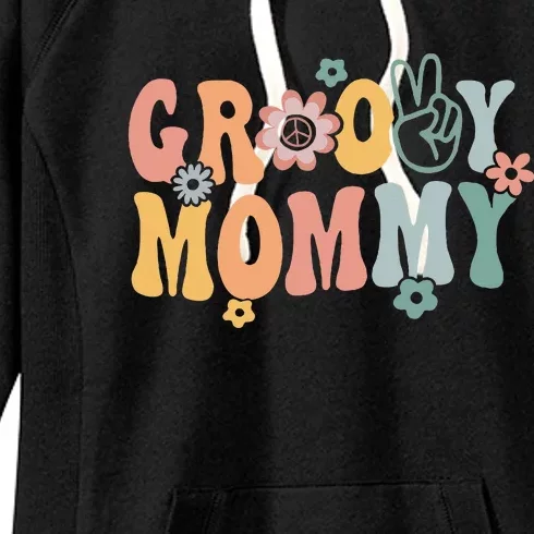 Groovy Mommy Retro Mom Matching Family 1st Birthday Party Women's Fleece Hoodie