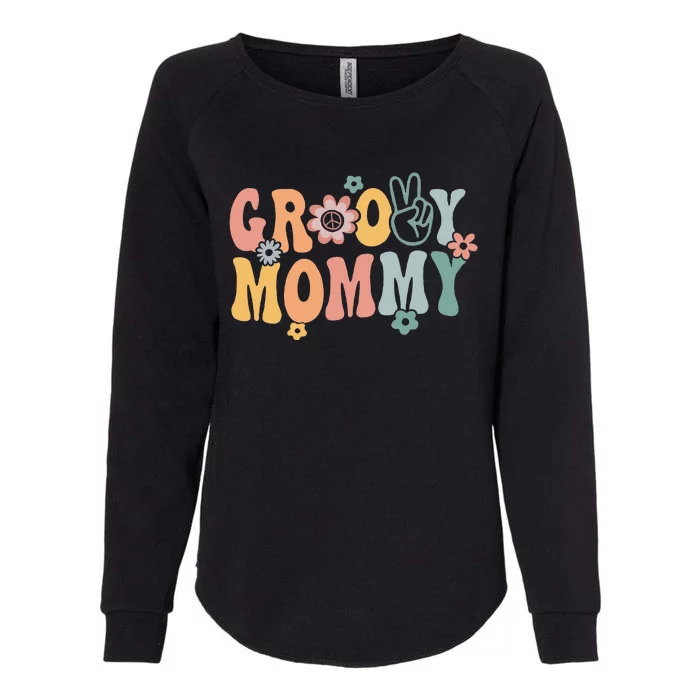 Groovy Mommy Retro Mom Matching Family 1st Birthday Party Womens California Wash Sweatshirt