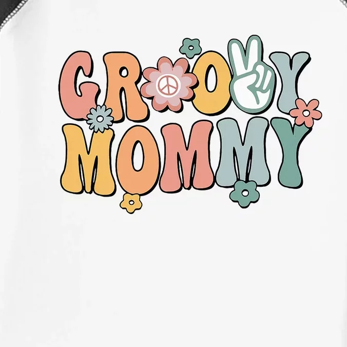 Groovy Mommy Retro Mom Matching Family 1st Birthday Party Infant Baby Jersey Bodysuit