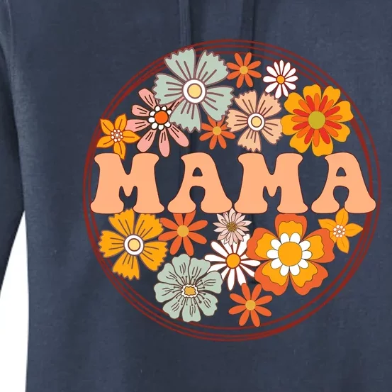 Groovy Mama Retro Flowers Wo MotherS Day Wildflower Mom Women's Pullover Hoodie