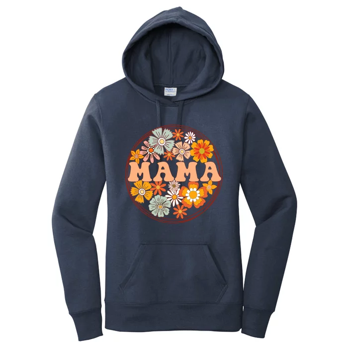 Groovy Mama Retro Flowers Wo MotherS Day Wildflower Mom Women's Pullover Hoodie