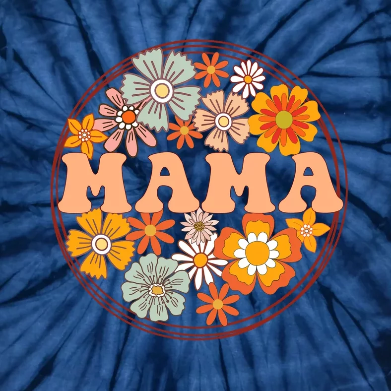 Groovy Mama Retro Flowers Wo MotherS Day Wildflower Mom Tie-Dye T-Shirt