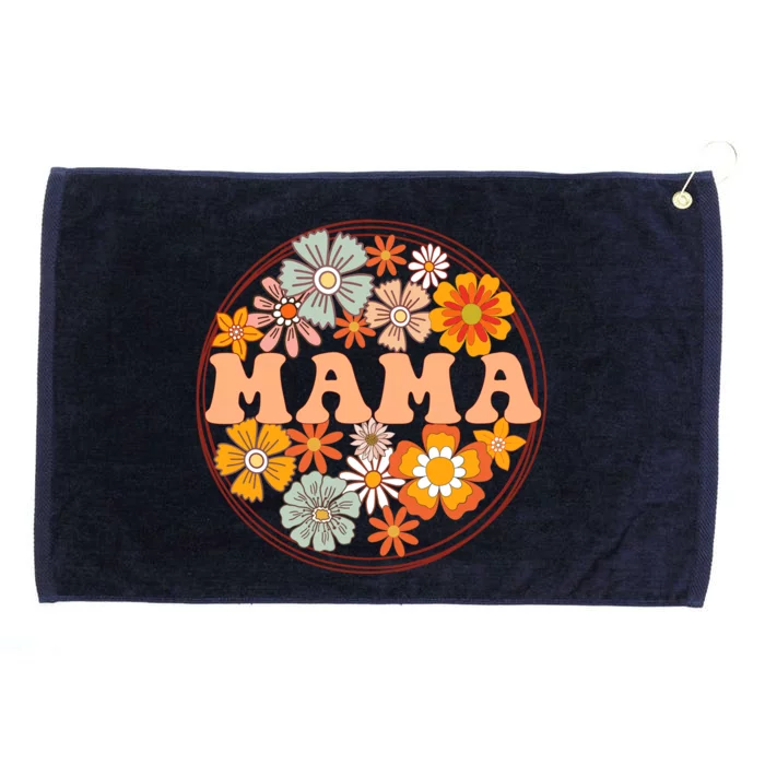 Groovy Mama Retro Flowers Wo MotherS Day Wildflower Mom Grommeted Golf Towel