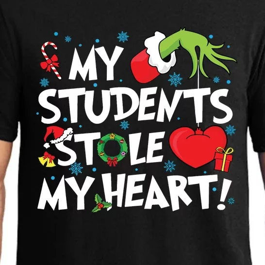 Grinchmas My Student Stole My Heart Teacher Christmas Pajama Set