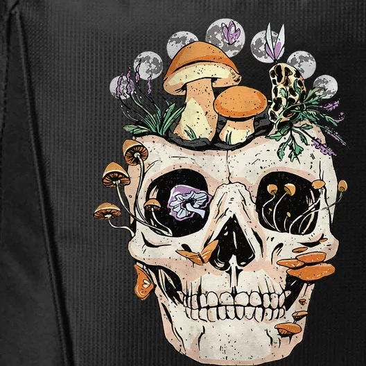 Goth Mushroom Skull Mycologist Fungi City Backpack