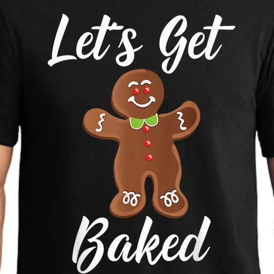 Gingerbread Man Shirt Let's Get Baked Gingerbread Cookie Tee Pajama Set