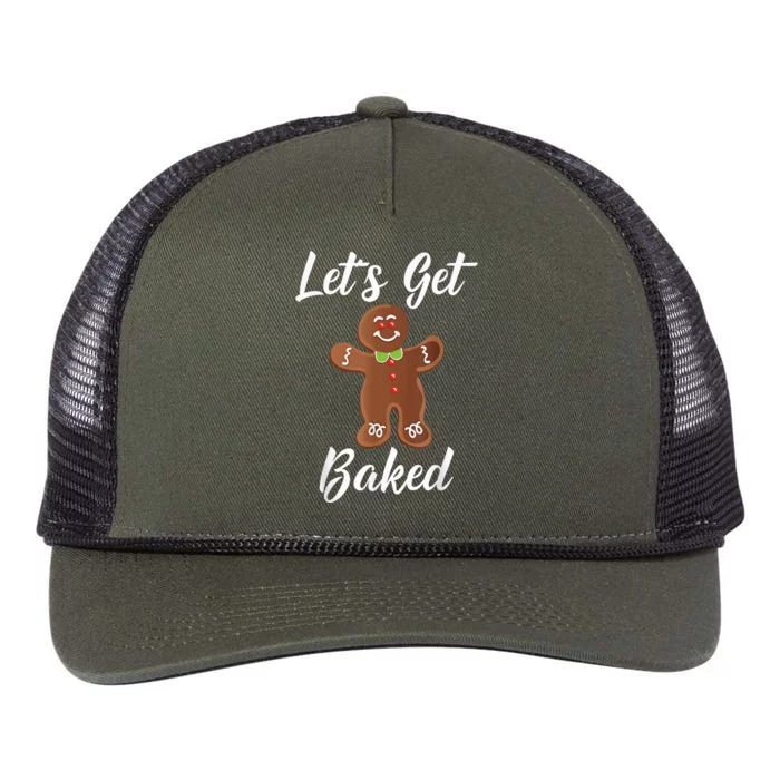 Gingerbread Man Shirt Let's Get Baked Gingerbread Cookie Tee Retro Rope Trucker Hat Cap