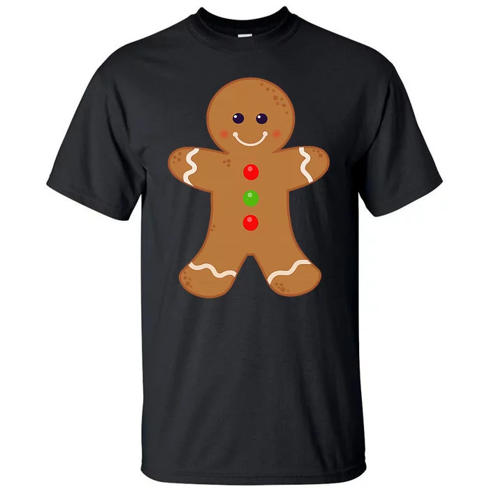 Gingerbread Man Shirt Christmas Cookie Baking Holiday Tall T-Shirt