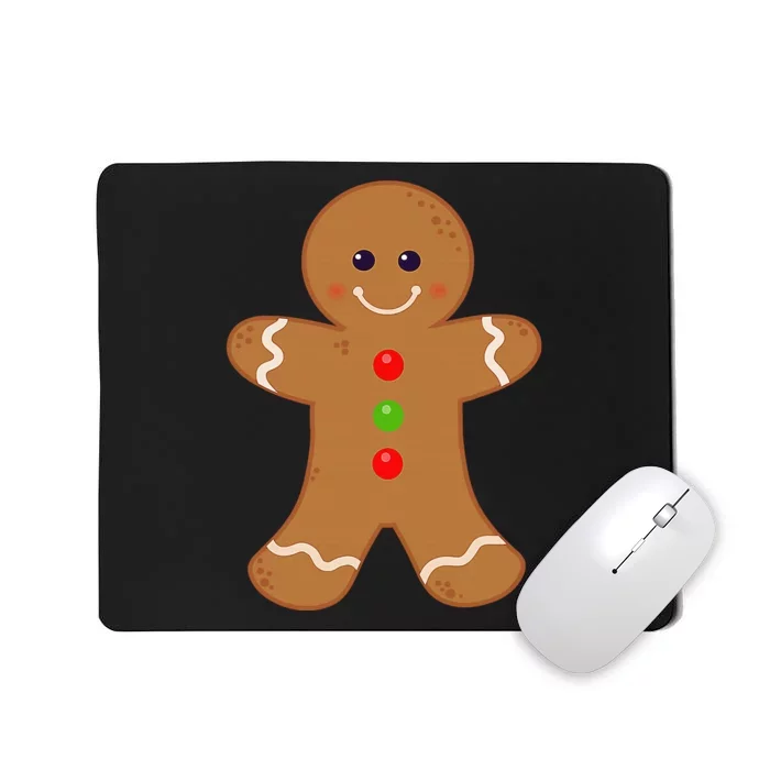 Gingerbread Man Shirt Christmas Cookie Baking Holiday Mousepad