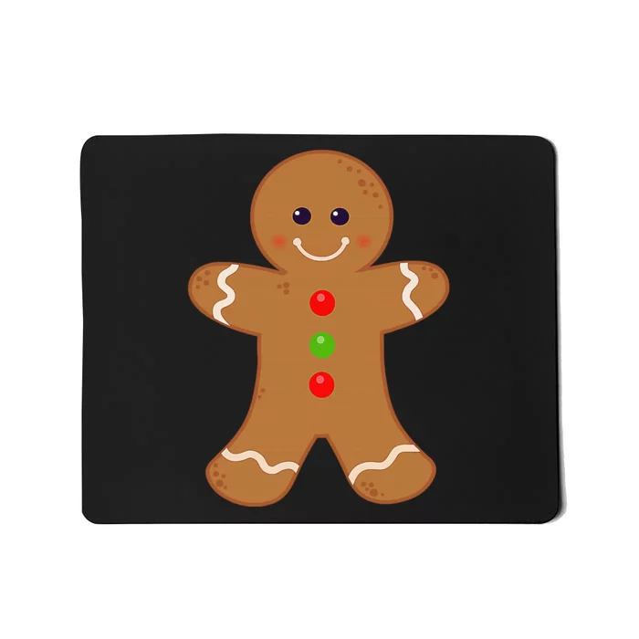 Gingerbread Man Shirt Christmas Cookie Baking Holiday Mousepad