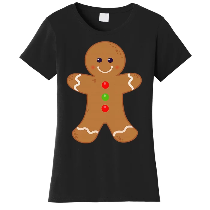 Gingerbread Man Shirt Christmas Cookie Baking Holiday Women's T-Shirt