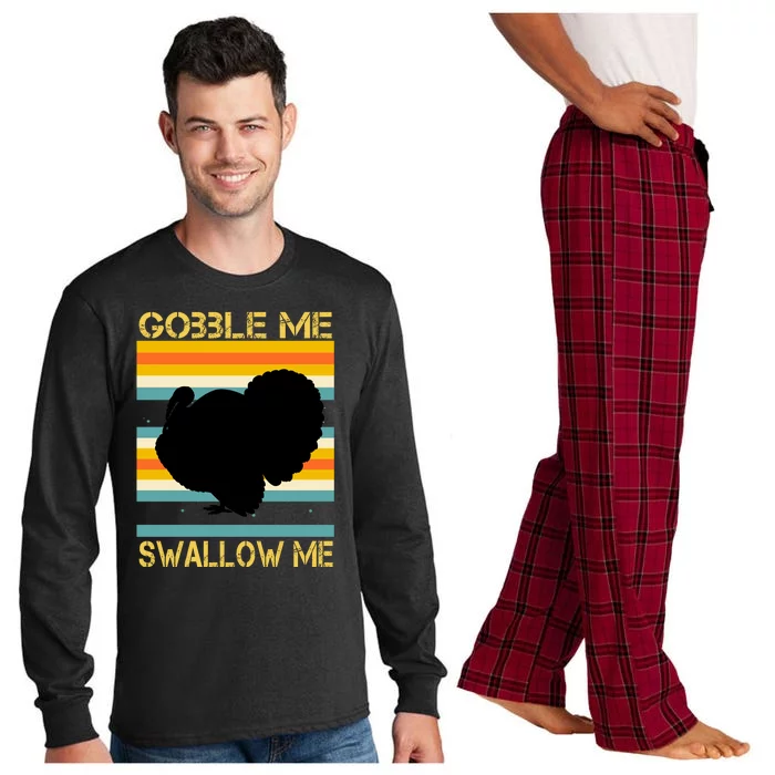 Gobble Me Swallow Me Funny Turkey Long Sleeve Pajama Set