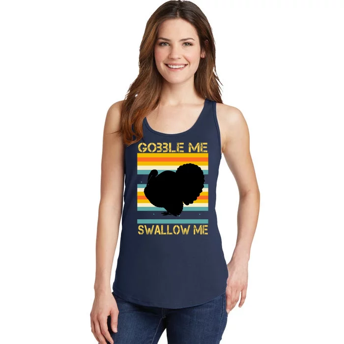 Gobble Me Swallow Me Funny Turkey Ladies Essential Tank