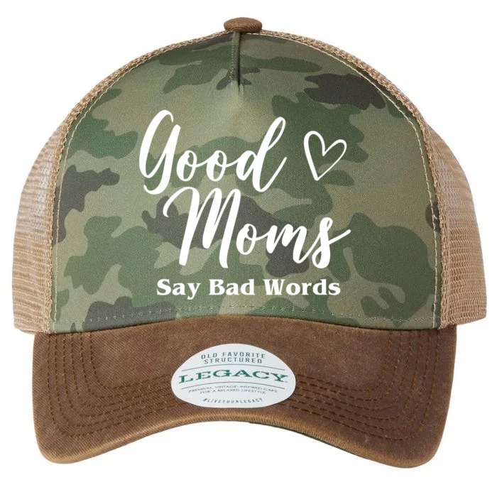 Good Moms Say Bad Words Funny Gift Legacy Tie Dye Trucker Hat