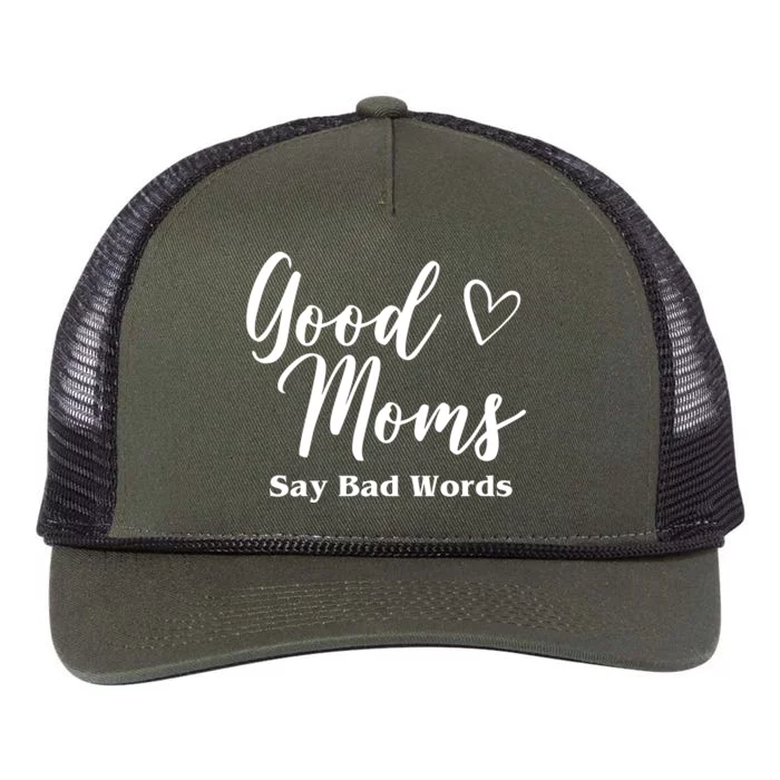 Good Moms Say Bad Words Funny Gift Retro Rope Trucker Hat Cap