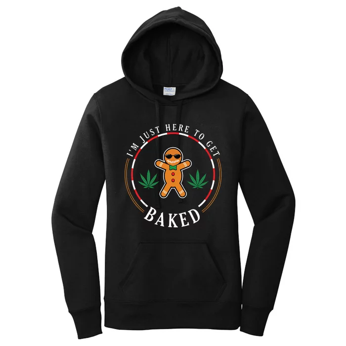 Gingerbread Man Smoking Weed Cannabis Marijuana Christmas Women's Pullover Hoodie