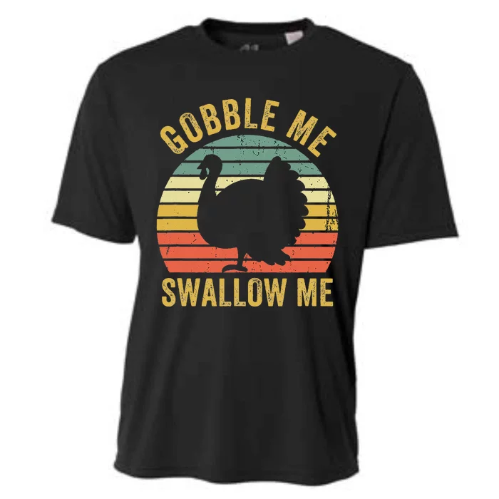 Gobble Me Swallow Thanksgiving Feast Cooling Performance Crew T-Shirt