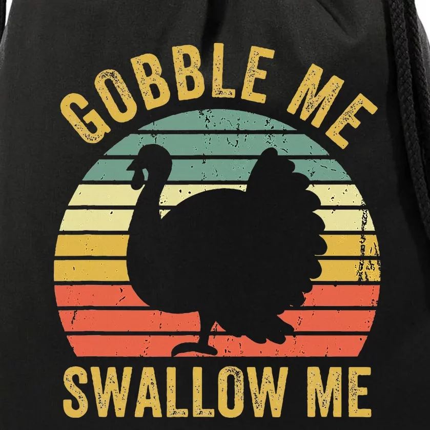 Gobble Me Swallow Thanksgiving Feast Drawstring Bag