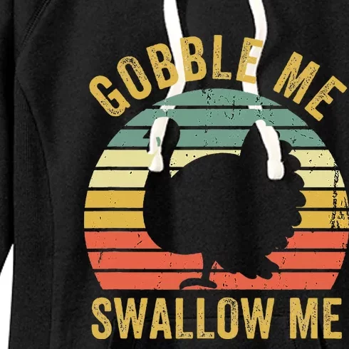 Gobble Me Swallow Thanksgiving Feast Women's Fleece Hoodie