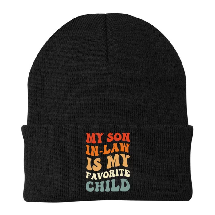 Groovy My Son In Law Is My Favorite Child Son In Law Funny Knit Cap Winter Beanie