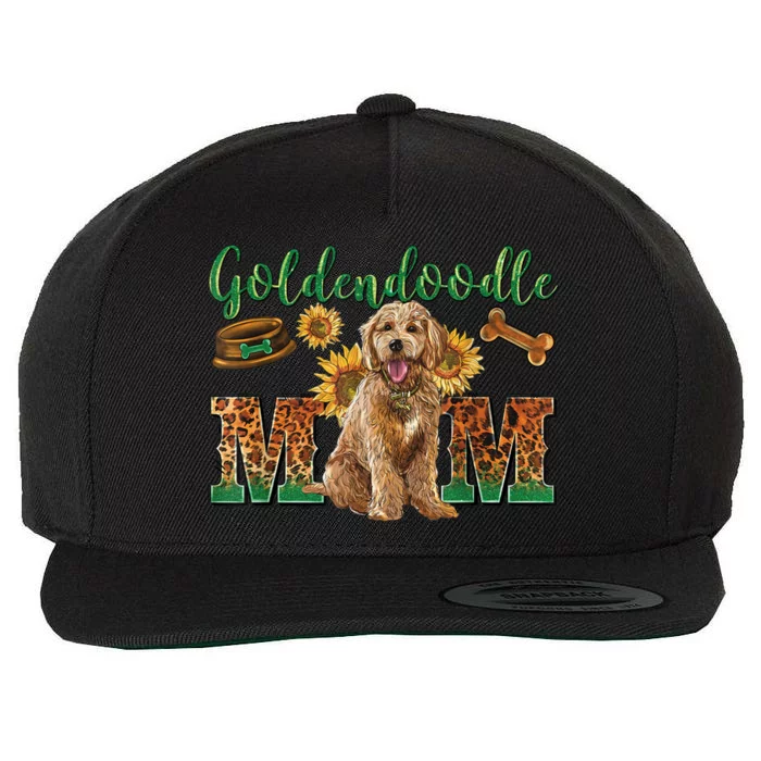 Goldendoodle Mom Sunflowers Goldendoodle Lovers Wool Snapback Cap