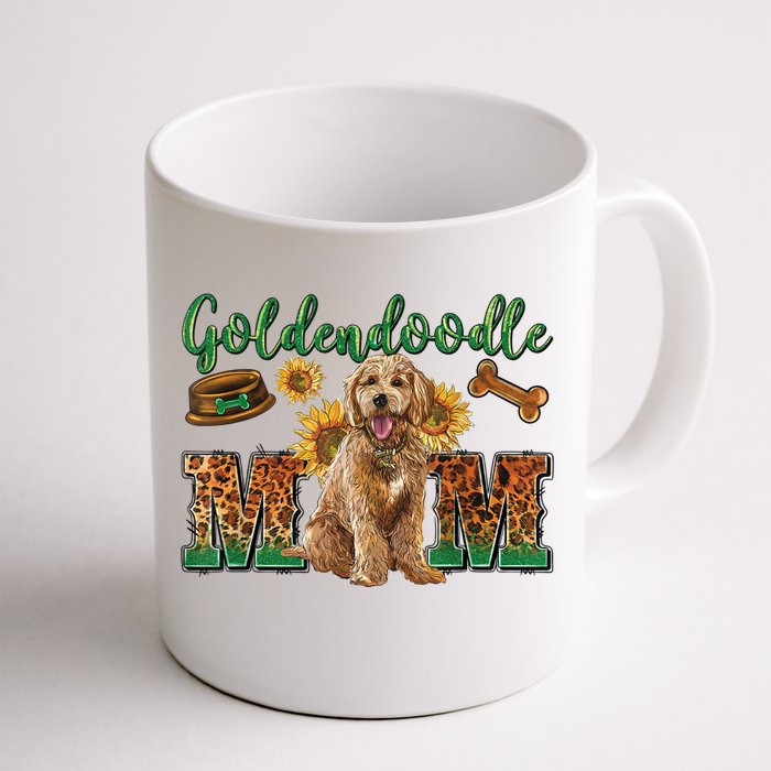 Goldendoodle Mom Sunflowers Goldendoodle Lovers Front & Back Coffee Mug