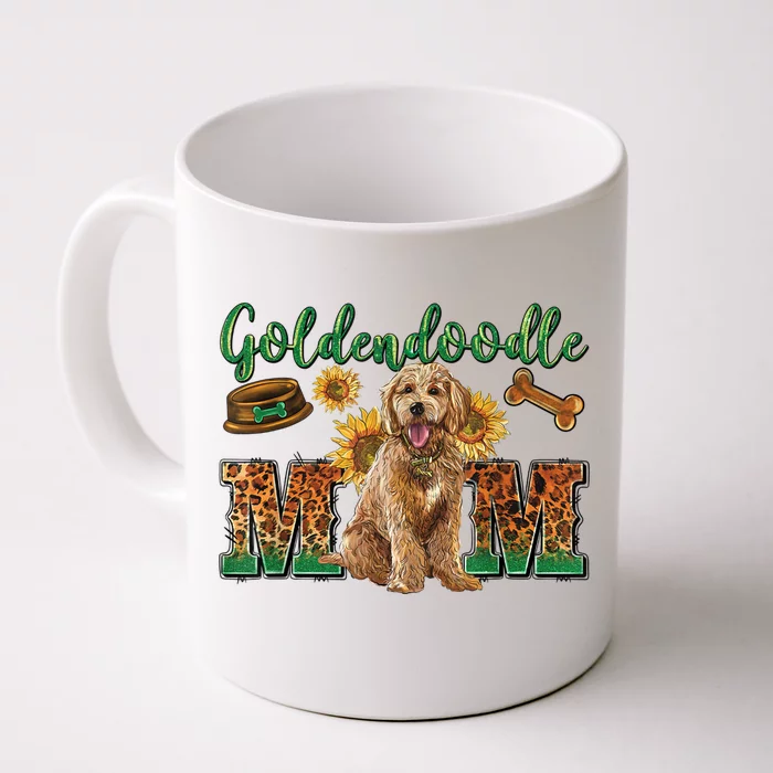 Goldendoodle Mom Sunflowers Goldendoodle Lovers Front & Back Coffee Mug