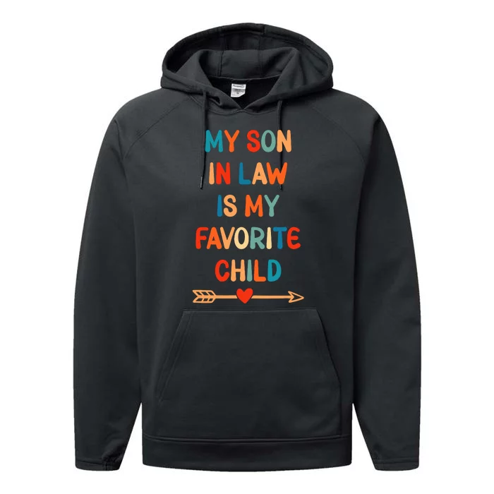 Groovy My Son In Law Is My Favorite Child Funny Family Matching Performance Fleece Hoodie