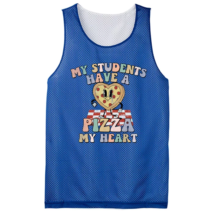 Groovy My Students Have Pizza Of My Heart Teacher Valentine Gift Mesh Reversible Basketball Jersey Tank