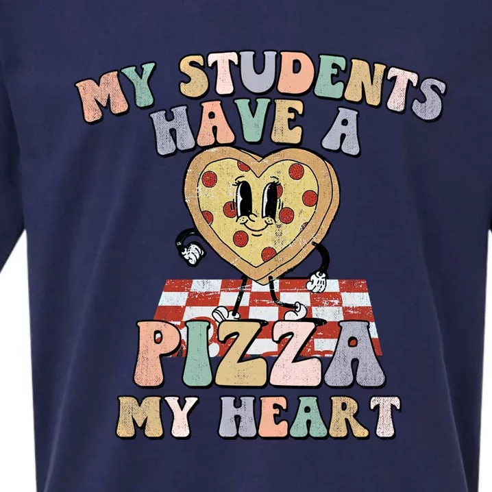 Groovy My Students Have Pizza Of My Heart Teacher Valentine Gift Sueded Cloud Jersey T-Shirt