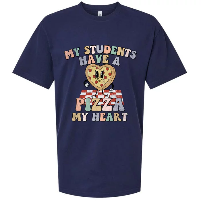 Groovy My Students Have Pizza Of My Heart Teacher Valentine Gift Sueded Cloud Jersey T-Shirt