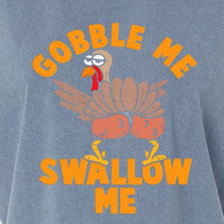 Gobble Me Swallow Funny Thanksgiving Turkey Garment-Dyed Women's Muscle Tee