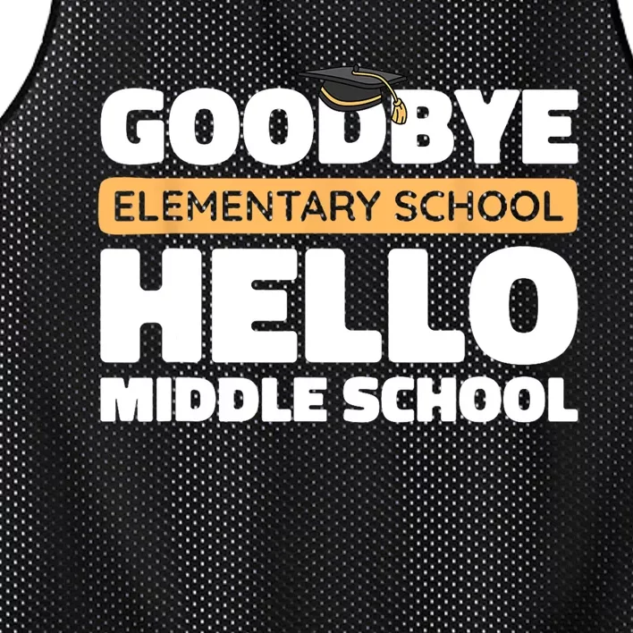 Goodbye Middle School Hello High School 8th Grade Graduation Mesh Reversible Basketball Jersey Tank