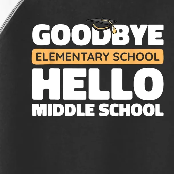 Goodbye Middle School Hello High School 8th Grade Graduation Toddler Fine Jersey T-Shirt