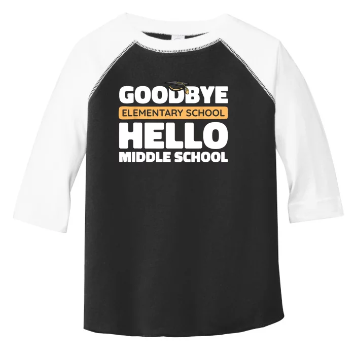 Goodbye Middle School Hello High School 8th Grade Graduation Toddler Fine Jersey T-Shirt