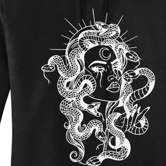 Greek Mythology Snakes Head Witch Women's Pullover Hoodie