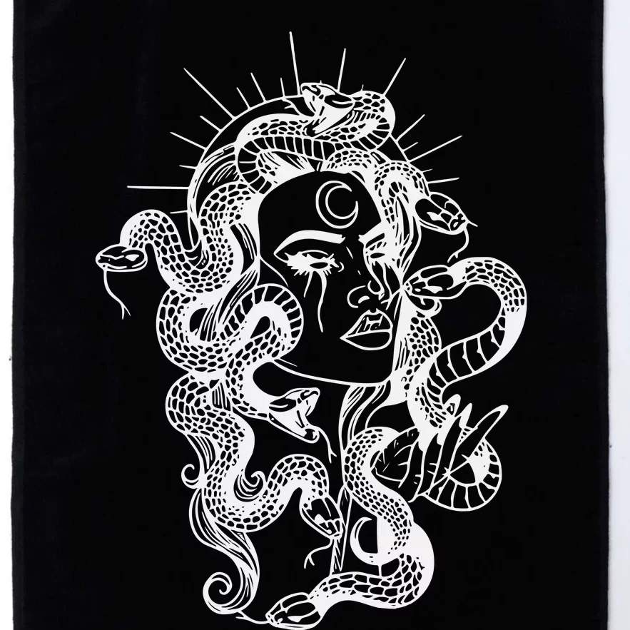 Greek Mythology Snakes Head Witch Platinum Collection Golf Towel