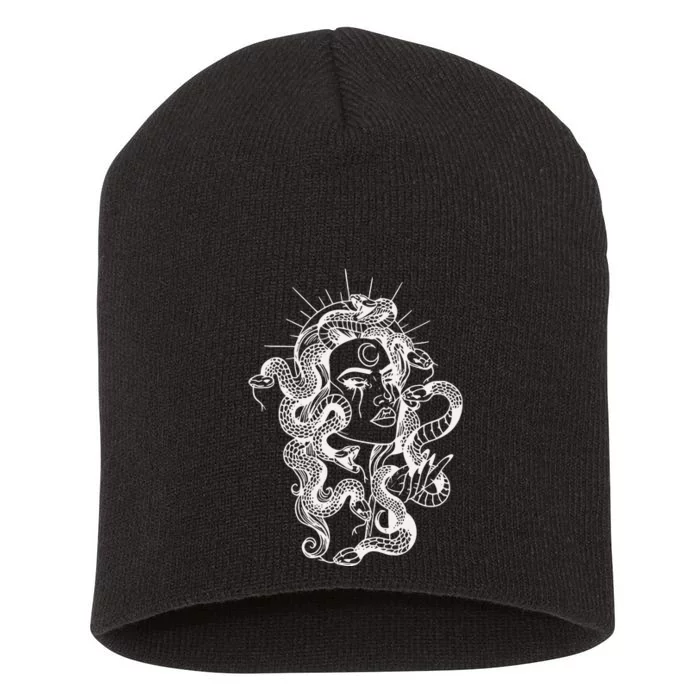 Greek Mythology Snakes Head Witch Short Acrylic Beanie