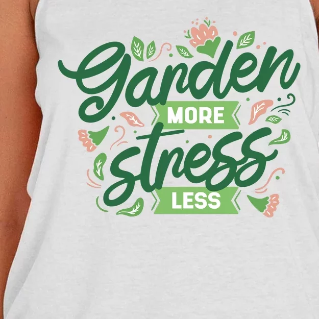 Garden More Stress Less Women's Knotted Racerback Tank