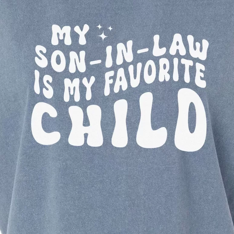 Groovy My Son In Law Is My Favorite Child Funny Family Garment-Dyed Women's Muscle Tee