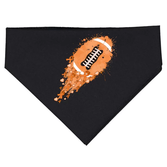 Gameday Multiple Sclerosis Awareness America Football Lover Support USA-Made Doggie Bandana