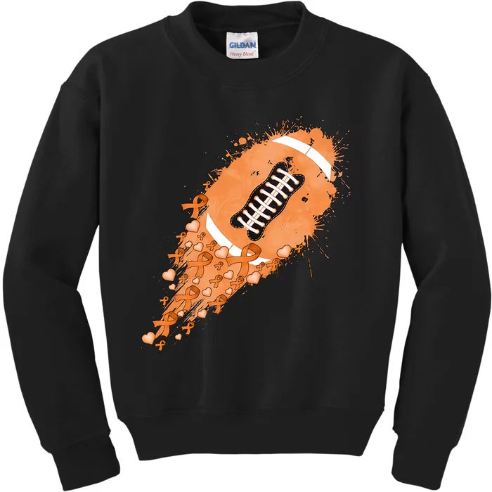 Gameday Multiple Sclerosis Awareness America Football Lover Support Kids Sweatshirt