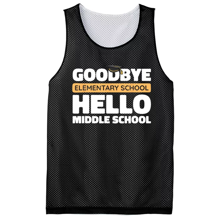 Goodbye Middle School Hello High School 8th Grade Graduation Mesh Reversible Basketball Jersey Tank