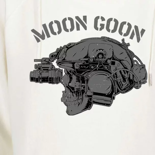 GOON MOON Skull Helmet NVGs Graphic Military 'S Womens Funnel Neck Pullover Hood