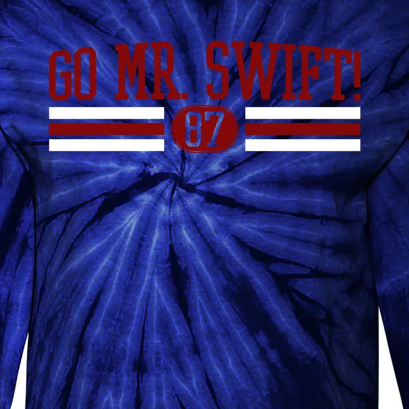 Go Mr Swift Kansas Football Tie-Dye Long Sleeve Shirt